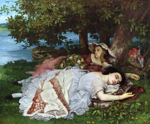 Mädchen am Ufer der Seine, 1856-57